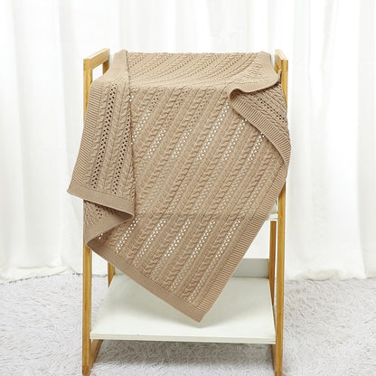 couverture bebe tricote chameau